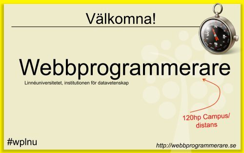 Webbprogrammerare - CoursePress - LinnÃ©universitetet