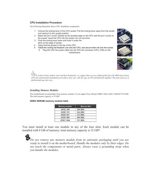 GeForce 8200 Motherboard Manual - PNY