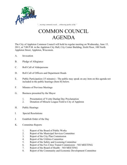 ordinance amending chapter 23 of the municipal - City of Appleton