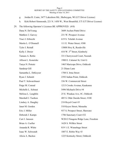 ordinance amending chapter 23 of the municipal - City of Appleton