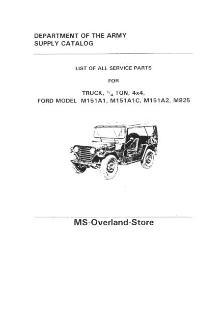 DEPARTMENT OF THE ARMY SUPPLY CATALOG