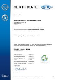 Certificate ISO/TS 16949 - Ms-motor-service.cn