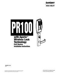 PR100 Exit Device Installation Instructions - Access Control ...