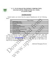 tender for supply of plywood & bl - Upsrtc.com