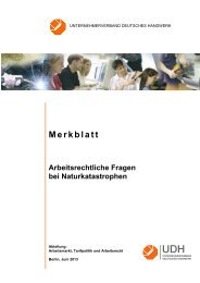 Merkblatt Arbeitsrechtliche Fragen bei Naturkatastrophen