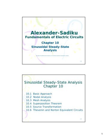 Alexander-Sadiku Fundamentals of Electric Circuits Chapter 10 ...