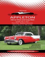 AAS Program Guide - Appleton Old Car Show & Swap Meet