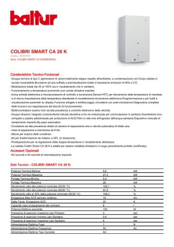 COLIBRI SMART CA 26 K - Certificazione energetica edifici