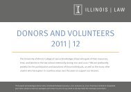 DONORS AND VOLUNTEERS 2011 | 12 - College of Law