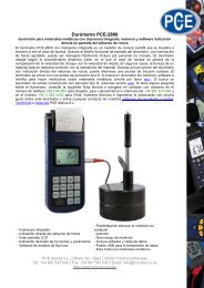 Durómetro PCE-2800 - PCE Ibérica