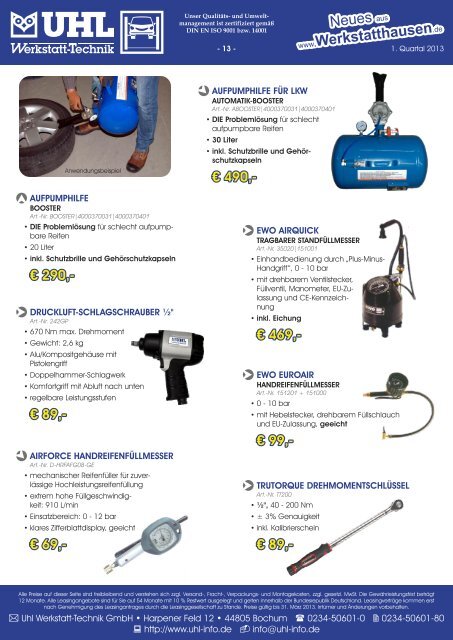 NEU - UHL Werkstatt-Technik