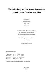 Faltenbildung bei der Nassetikettierung von Getränkeflaschen aus ...