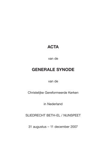 acta cgk 2007.pdf - Kerkrecht.nl