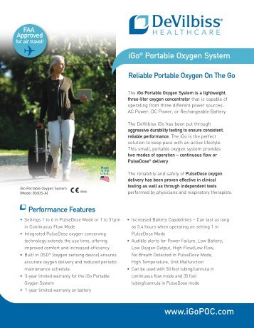 iGo portable oxygen concentrator brochure - Cpap Machines Australia