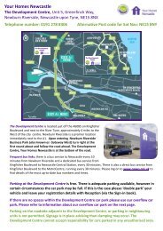 directions to The Development Centre (pdf) - Your Homes Newcastle