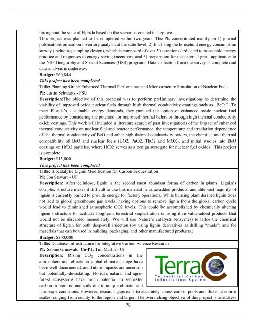 Annual Report- Part III - Florida Energy Systems Consortium