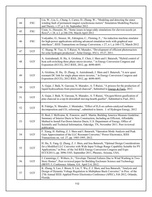 Annual Report- Part III - Florida Energy Systems Consortium