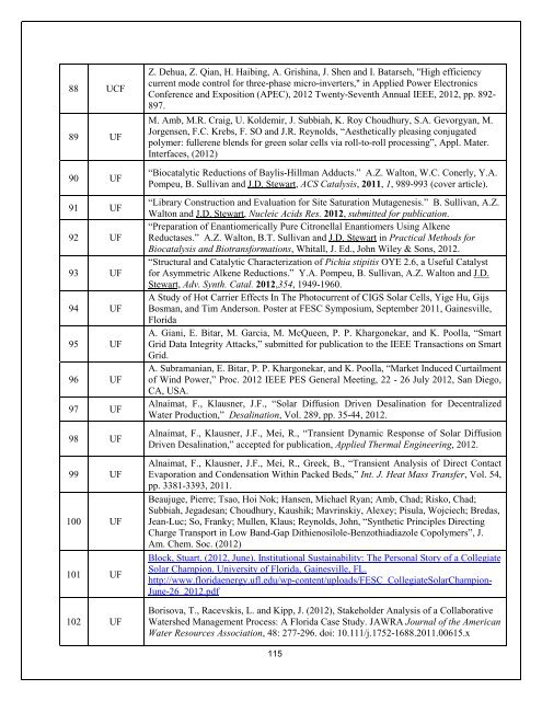 Annual Report- Part III - Florida Energy Systems Consortium