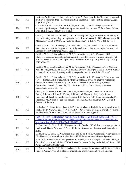 Annual Report- Part III - Florida Energy Systems Consortium