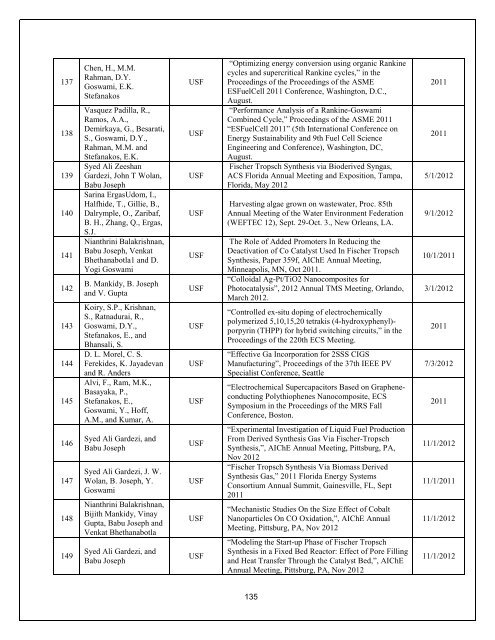 Annual Report- Part III - Florida Energy Systems Consortium