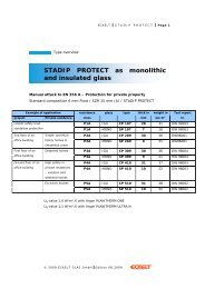 STADIP PROTECT as monolithic and insulated glass