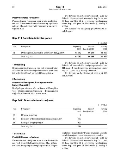 Prop. 1 S (2010â2011) - Statsbudsjettet