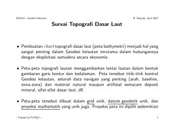 Survai Topografi Dasar Laut