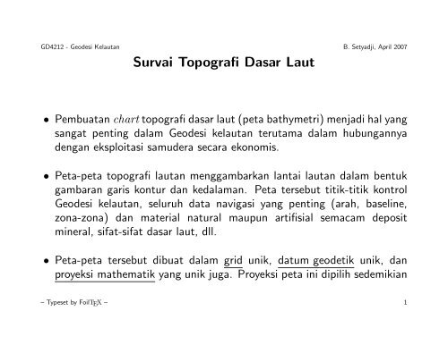 Survai Topografi Dasar Laut