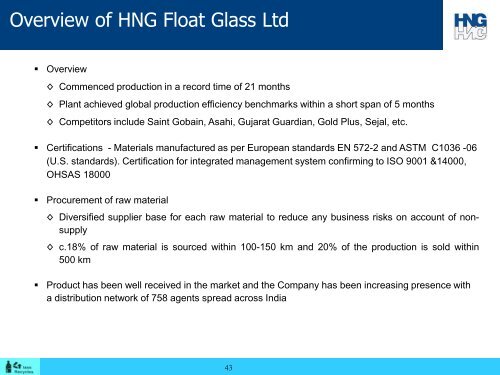 Hindustan National Glass & Industries Ltd - HNGIL