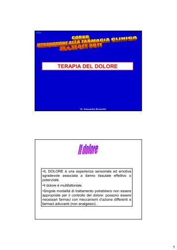 TERAPIA DEL DOLORE - ASL AL