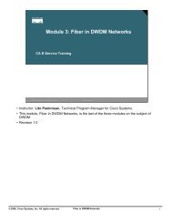 Module 3: Fiber in DWDM Networks - Cisco