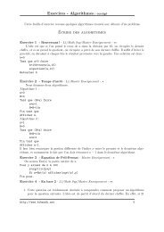 Exercices - Algorithmes : corrigÃ© Ãcrire des algorithmes - Bibmath