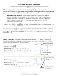 Vertical and Horizontal Asymptotes - Chandler-Gilbert Community ...