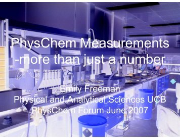 PhysChem Measurements -more than just a ... - PhysChem Forum