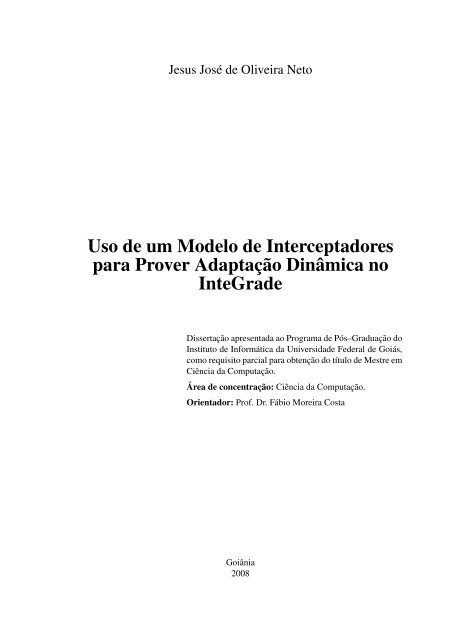 Uso de um Modelo de Interceptadores para Prover Adaptação ...