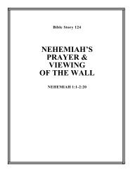 NEHEMIAH'S PRAYER & VIEWING OF THE WALL