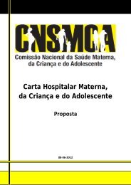 Carta Hospitalar Materna, da Criança e do Adolescente - Secção de ...