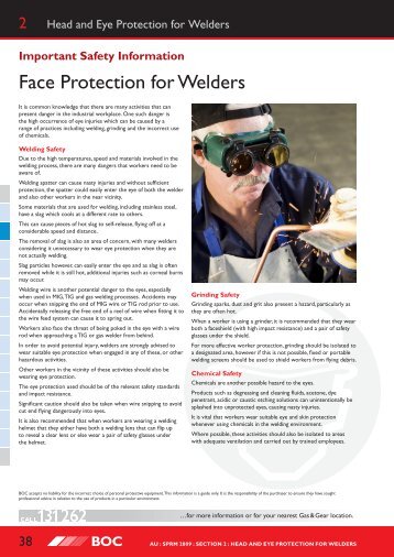 Face Protection for Welders - BOC World of Welding