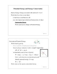 Potential Energy and Energy Conservation