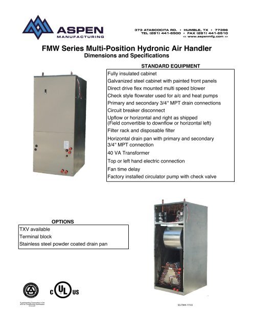 FMW Spec Sheet