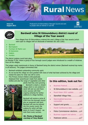 Bardwell wins St Edmundsbury district round of Village of the Year ...