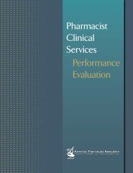 Pharmacist Clinical Services Performance Evaluation - American ...