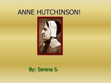 ANNE HUTCHINSON