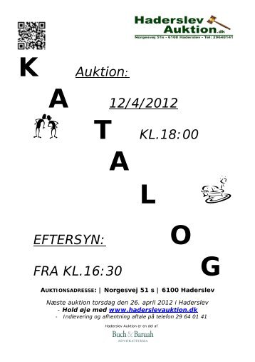 A 12/4/2012 T KL.18:00 A L EFTERSYN - Haderslev Auktion