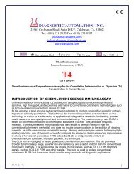 DIAGNOSTIC AUTOMATION, INC. - ELISA kits