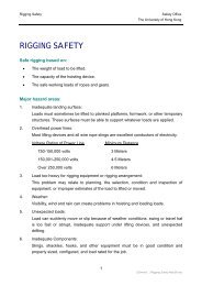 RIGGING SAFETY - Safety.hku.hk - The University of Hong Kong
