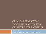 Clinical Notation: Documentation for clients in treatment - CASAT