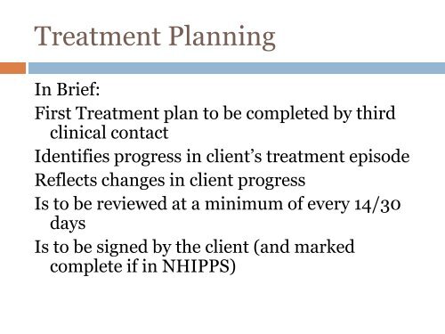 Clinical Notation: Documentation for clients in treatment - CASAT