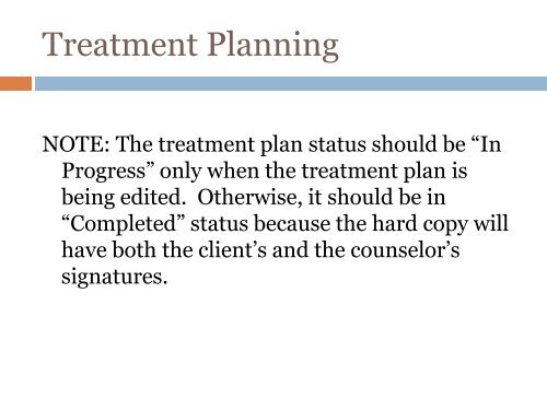 Clinical Notation: Documentation for clients in treatment - CASAT