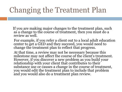 Clinical Notation: Documentation for clients in treatment - CASAT